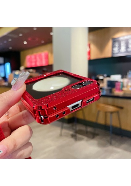 Samsung Galaxy Z Flip 5g Kılıfı Için Kickstand-Kırmızı ile Parlak Sert Pc Arka Kabuk (Yurt Dışından) fırsatları