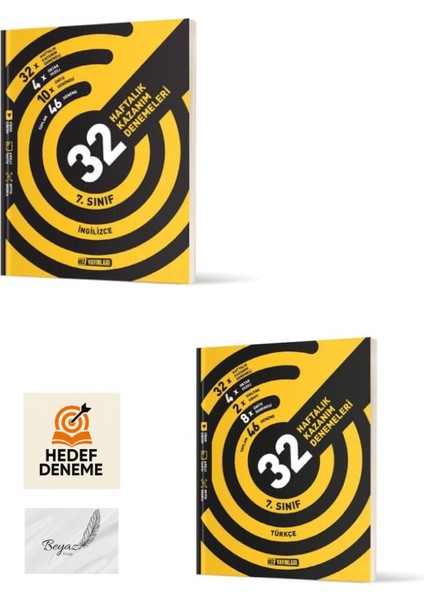 Hız 7.sınıf 32 Haftalık Ingilizce Türkçe Denemeleri Hedef Deneme