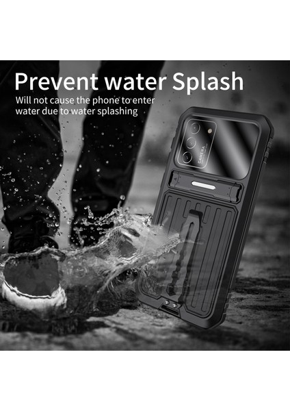 Samsung Galaxy S21+ 5g-Siyah Için Düşme Önleyici Tam Koruma Tpu+ Metal Hibrit Kılıf Temperli Cam Filmli ve Kayışlı Kickstand Kabuk (Yurt Dışından) indirimleri