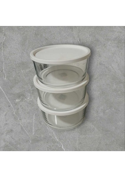 Beyaz Yuvarlak Saklama Kapları, 3'lü Set, 1490 Cc, Dayanıklı ve Şık Tasarım fırsatları