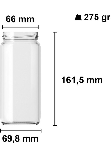 500 ml Siyah Metal Kapaklı Uzun Cam Kavanoz 30 Adet fiyatları