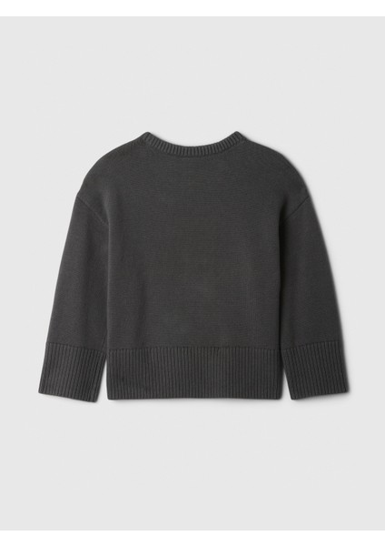 Kız Bebek Siyah babyGap 24/7 Bölünmüş Kenar Intarsia Kazak modelleri