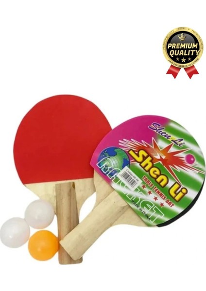 Özel Seri Yüksek Kaliteli Eğlence Oyun Renkli 2 Adet Raket 3 Pinpon Topu Masa Tenisi Raket Seti modelleri