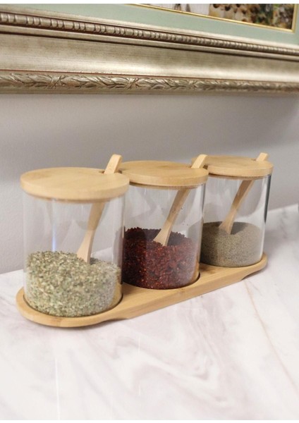 Bambu Kapaklı Borosilikat Cam Reçellik 3'lü Set, Şık ve Dayanıklı Tasarım fırsatları