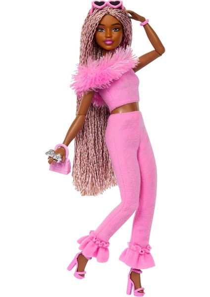 Deluxe Style Kahverengi Örgü Saçlı Bebek HYV28