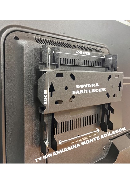 Beyaz Duvar Askı Aparatı, 19-32 Inç Televizyonlar Için Uyumlu ve Güçlü Tutuş Sağlar fiyatları