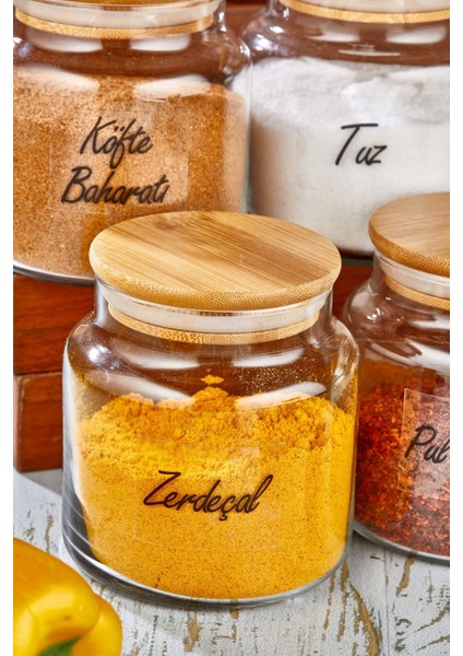 12'li 500 ml Kapaklı Cam Kavanoz Seti, Etiketli Saklama ve Baharatlık Kapsamı modelleri