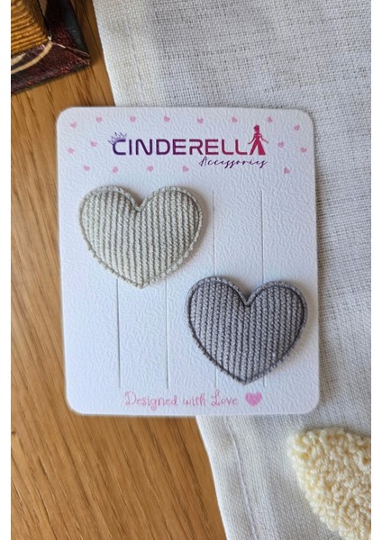 2'li Kalpli Saçsız Bebek Tokası 3.5 cm - Az Saçlı Kız Bebek Toka Seti Çıtçıtlı Yenidoğan Tokası