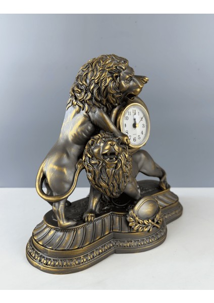 Aslan Figürlü Dekoratif Saat 26 x 28 cm fiyatları