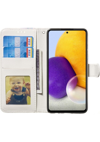 Katmalı Desenli Cüzdan Standı Deri Telefon Kılıfı Samsung Galaxy A13 5g Için Anti-Damla Koruyucu Kabuk -Wolf (Yurt Dışından) fiyatları
