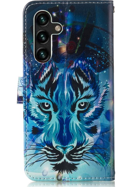 Katmalı Desenli Cüzdan Standı Deri Telefon Kılıfı Samsung Galaxy A13 5g Için Anti-Damla Koruyucu Kabuk -Wolf (Yurt Dışından) fırsatları