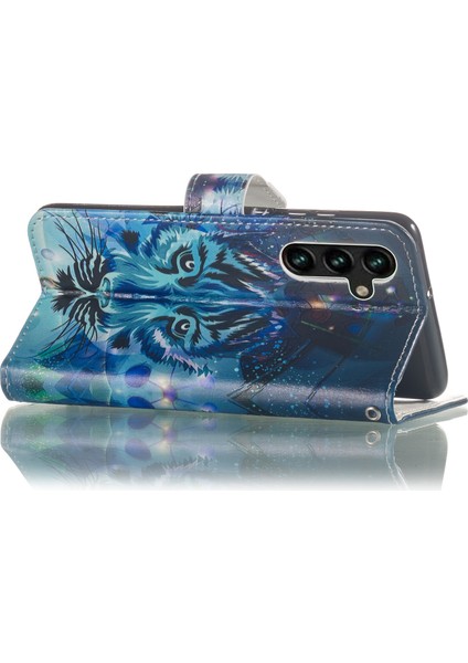 Katmalı Desenli Cüzdan Standı Deri Telefon Kılıfı Samsung Galaxy A13 5g Için Anti-Damla Koruyucu Kabuk -Wolf (Yurt Dışından) indirimleri