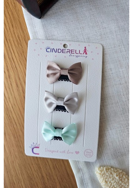 3'lü Soft Renkli Kurdele Fiyonk Saçsız Bebek Tokası - Az Saçlı Kız Bebek Çıt Çıt Yenidoğan Toka Seti