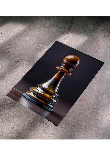 Çerçevesiz Poster Piyon - Dijital Baskı - Piyon - Satranç fırsatları