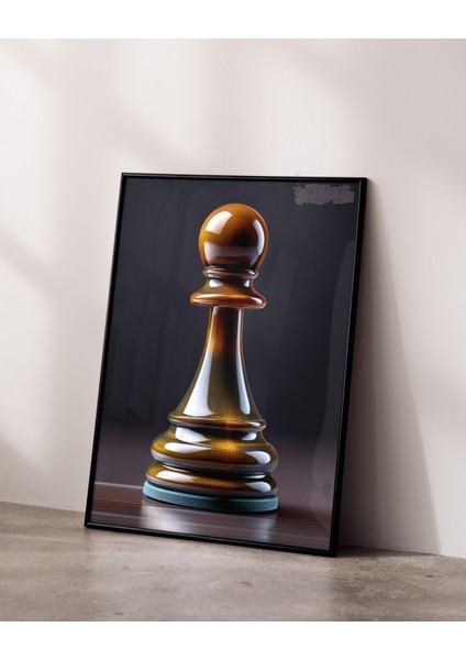 Çerçevesiz Poster Piyon - Dijital Baskı - Piyon - Satranç