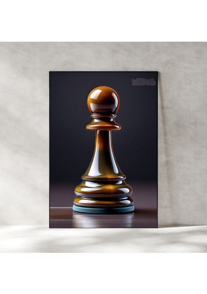 Çerçevesiz Poster Piyon - Dijital Baskı - Piyon - Satranç