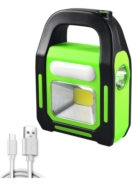 LED Solar Işıldak Fener Güneş Enerjili ve USB Şarj Kamp Lambası