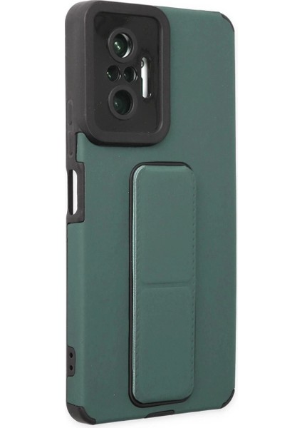Xiaomi Redmi Note 10 Pro Kılıf Mega Standlı Silikon - Yeşil fiyatları