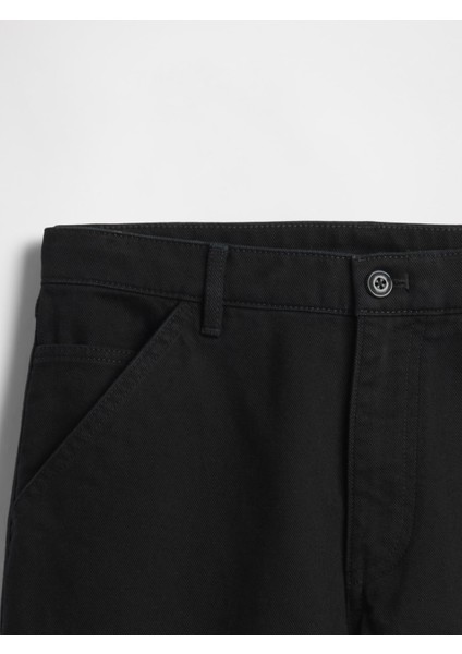 Erkek Siyah Rahat Utility Kaki Pantolon modelleri