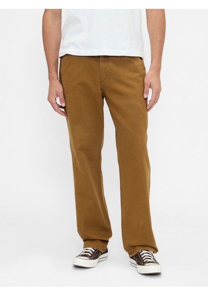 Erkek Kahverengi Rahat Utility Kaki Pantolon
