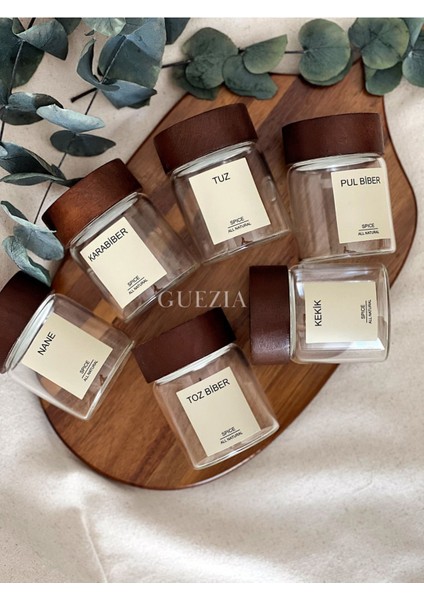 6’lı 200 ml Cam Baharatlık Seti, 16 Etiketli, Kullanışlı ve Şık Tasarım modelleri