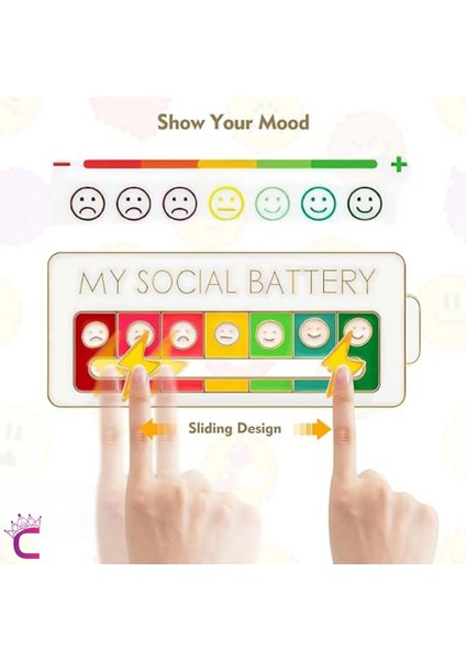 My Social Battery Hareketli Rozet Pin Broş Beyaz - Arkadaş Hediyesi Okul Çanta Ceket Yaka Rozeti fırsatları