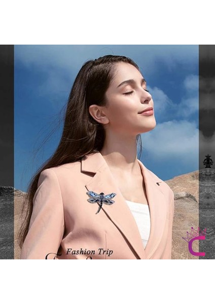 Yusufçuk Broş - Hediyelik Rhine-Stone Kristal Taşlı Elbise Ceket Yaka Rozeti Iğnesi Broş modelleri