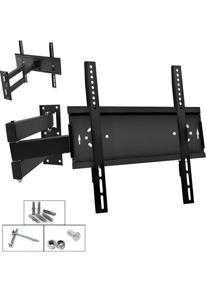 32-50 Inç Hareketli Askı Aparatı Siyah, Tüm Marka ve Modellerle Uyumlu fırsatları