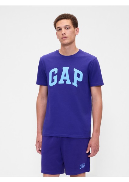 Erkek Koyu Mavi Everyday Soft Gap Logo T-Shirt