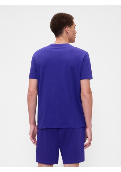 Erkek Koyu Mavi Everyday Soft Gap Logo T-Shirt indirimleri