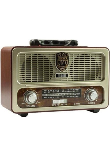 Nostaljik Ahşap Retro Fm Radyo, Bluetooth ve USB ile Çok Renkli Ses Keyfi