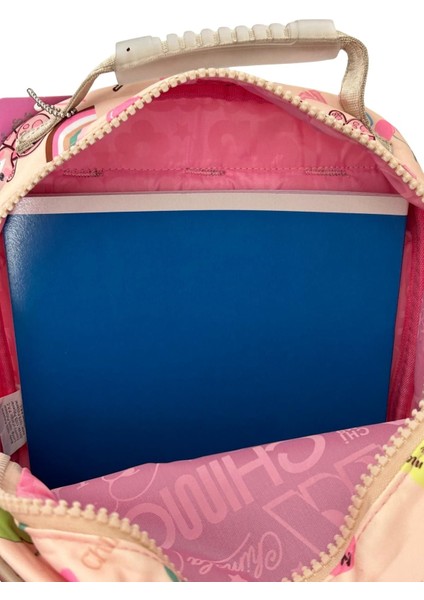 Chimola Sevimli Ayıcık Pembe Kahve Pelüş Formlu Çanta Ara Boy -Ithal modelleri