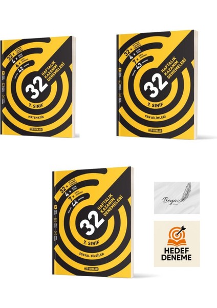 Hız 7.sınıf 32 Haftalık Matematik Fen Bilimleri Sosyal Bilgiler Denemeleri Hedef Deneme
