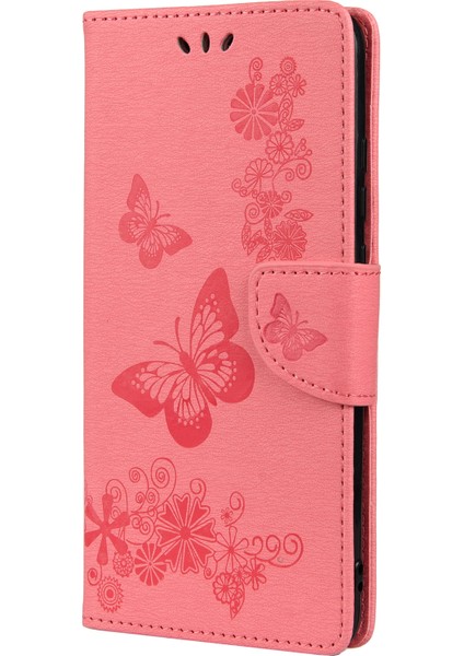Samsung Galaxy A33 5g Kelebek Çiçeği Için Stand Cüzdan Pembe (Yurt Dışından)