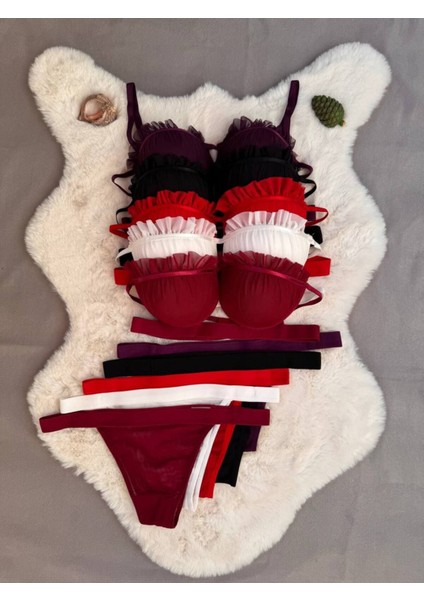 Istiridye Model 5 Li Tam Dolgulu Destekli Sütyen Külot Takım - Kadın Iç Giyim