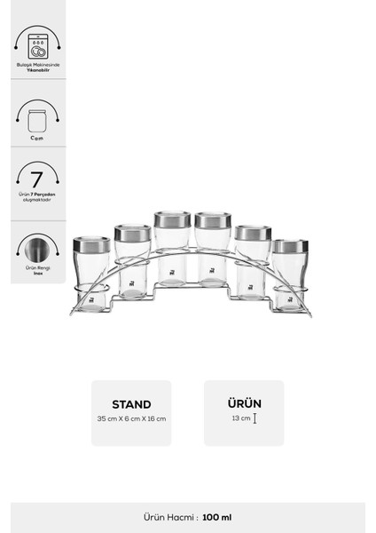 7 Parça Baharat Takımı, Şık ve Kullanışlı Mutfak Aksesuarı modelleri