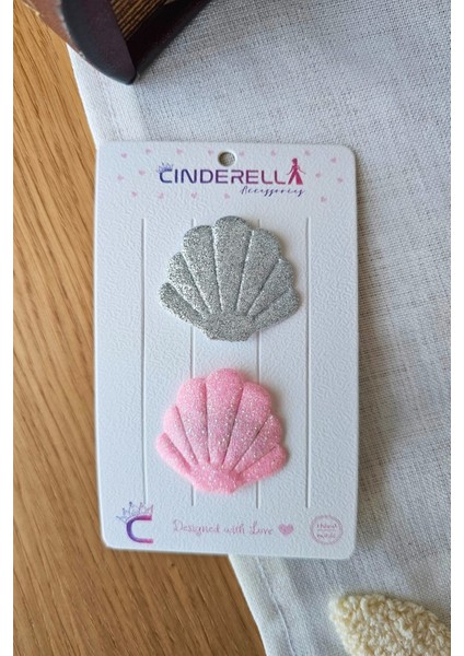 2'li Deniz Kabuğu Model Saçsız Bebek Tokası - Az Saçlı Kız Bebek Toka Seti Çıtçıtlı Yenidoğan Tokası