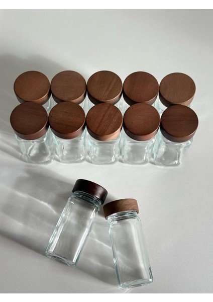 12'li Ahşap Kapaklı Baharat Seti, Doğal ve Şık Tasarım ile Mutfağınıza Güzellik Katar fırsatları