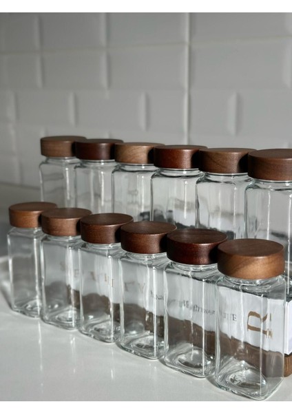 12'li Ahşap Kapaklı Baharat Seti, Doğal ve Şık Tasarım ile Mutfağınıza Güzellik Katar indirimleri