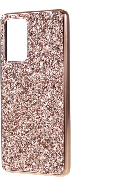 Pırıltılı Payetler Tasarım Kaplamalı Tpu Çerçevesi+Pc Hibrid Kapak Kılıfı Samsung Galaxy A52 4G/5G/A52S 5g-Rose Altın (Yurt Dışından) fiyatları