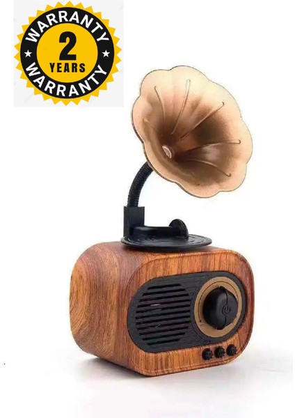 Kahverengi Mini Nostaljik Radyo ve Hoparlör, Bluetooth, Usb, Sd Desteği Ile. fırsatları