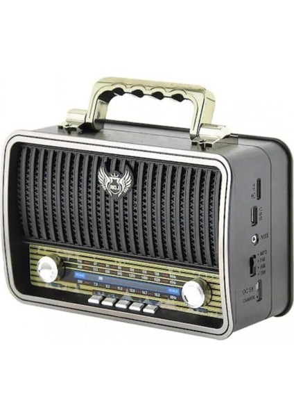 Ahşap Büyük Boy Bluetooth Nostaljik Radyo Siyah, Şık ve Fonksiyonel Müzik Cihazı