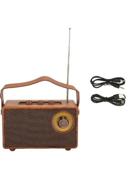 Retro ve Modern Radyo, Usb, Bluetooth ve Fm Fonksiyonlarıyla Kahverengi indirimleri