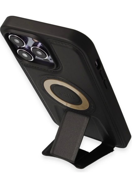 iPhone 13 Pro Max Kılıf Merkür Magneticsafe Standlı Kapak - Siyah fırsatları