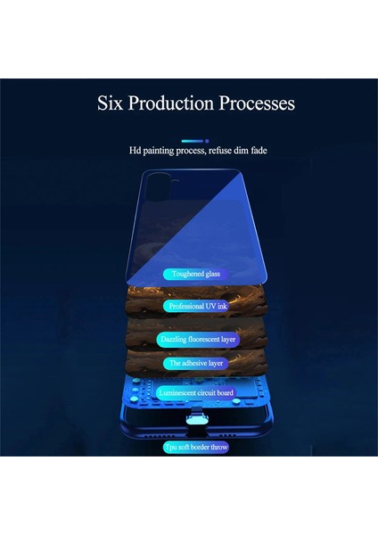 Samsung Galaxy A16 5g Kılıf Çağrı Flaş Serisi Desen Baskı Temperli Cam + Tpu Combo Telefon Kılıfı-Altın Ejderha (Yurt Dışından) modelleri