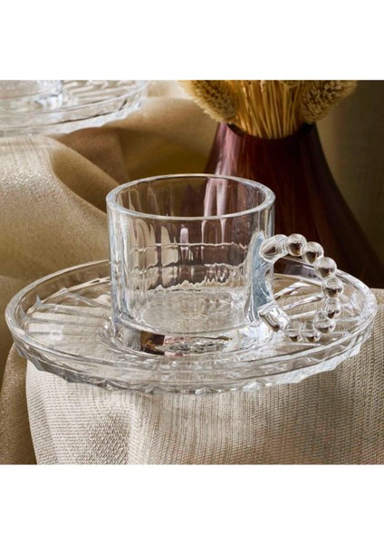 Altı Parçalı Şeffaf Kahve Fincan Takımı, 90 Ml, Şık ve Dayanıklı fiyatları
