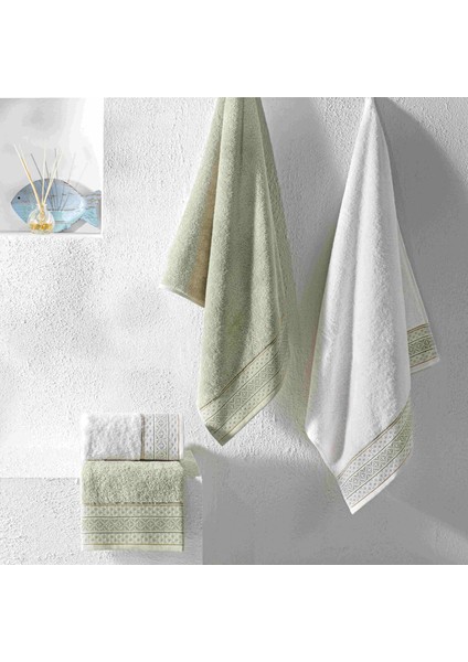 Ethna Pure Cotton Pamuk Hamam Seti Ekru Taş