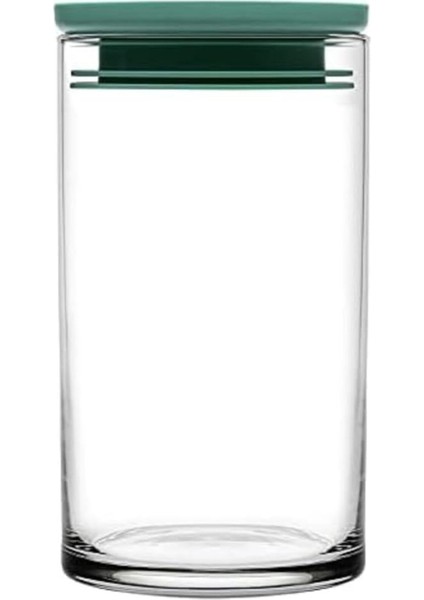 Yeşil Kapaklı 750 cc 2'li Çok Renkli Saklama Kavanozu Seti