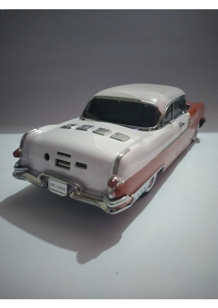 Turuncu Nostaljik Araba Görünümlü Radyo, Retro Tasarım, Eğlenceli ve Şık Dekorasyon Parçası fiyatları