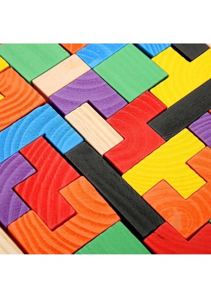 Renkli Ahşap Tangram Puzzle Yapboz Oyunu, Motor Gelişim Destekleyici Eğlence indirimleri